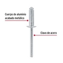 Bolsa con 50 remaches 3/16' x 1/2' de aluminio, ala 3/8'