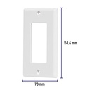 Placa 1 ventana, de policarbonato, línea Classic, Volteck 