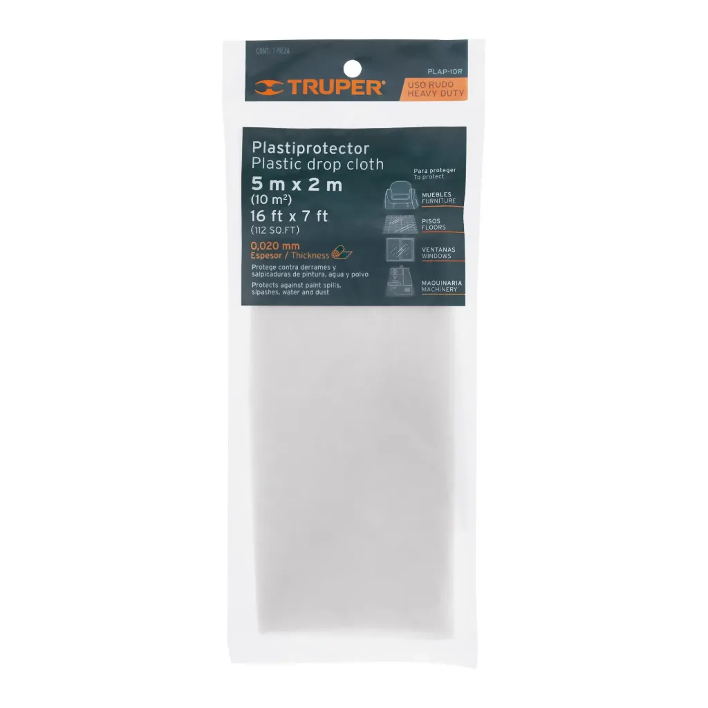 Plastiprotector 5 x 2 m, uso rudo, TRUPER