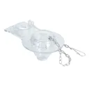Sapo 2' para WC, PVC transparente, cadena inoxidable, FOSET