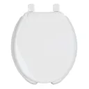 Asiento redondo con tapa para WC, abierto, blanco, FOSET
