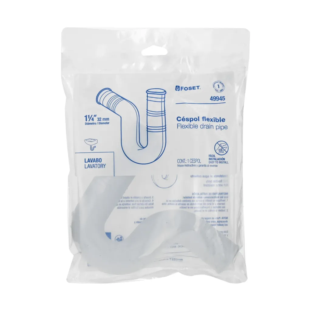 Céspol flexible de PVC para lavabo, FOSET