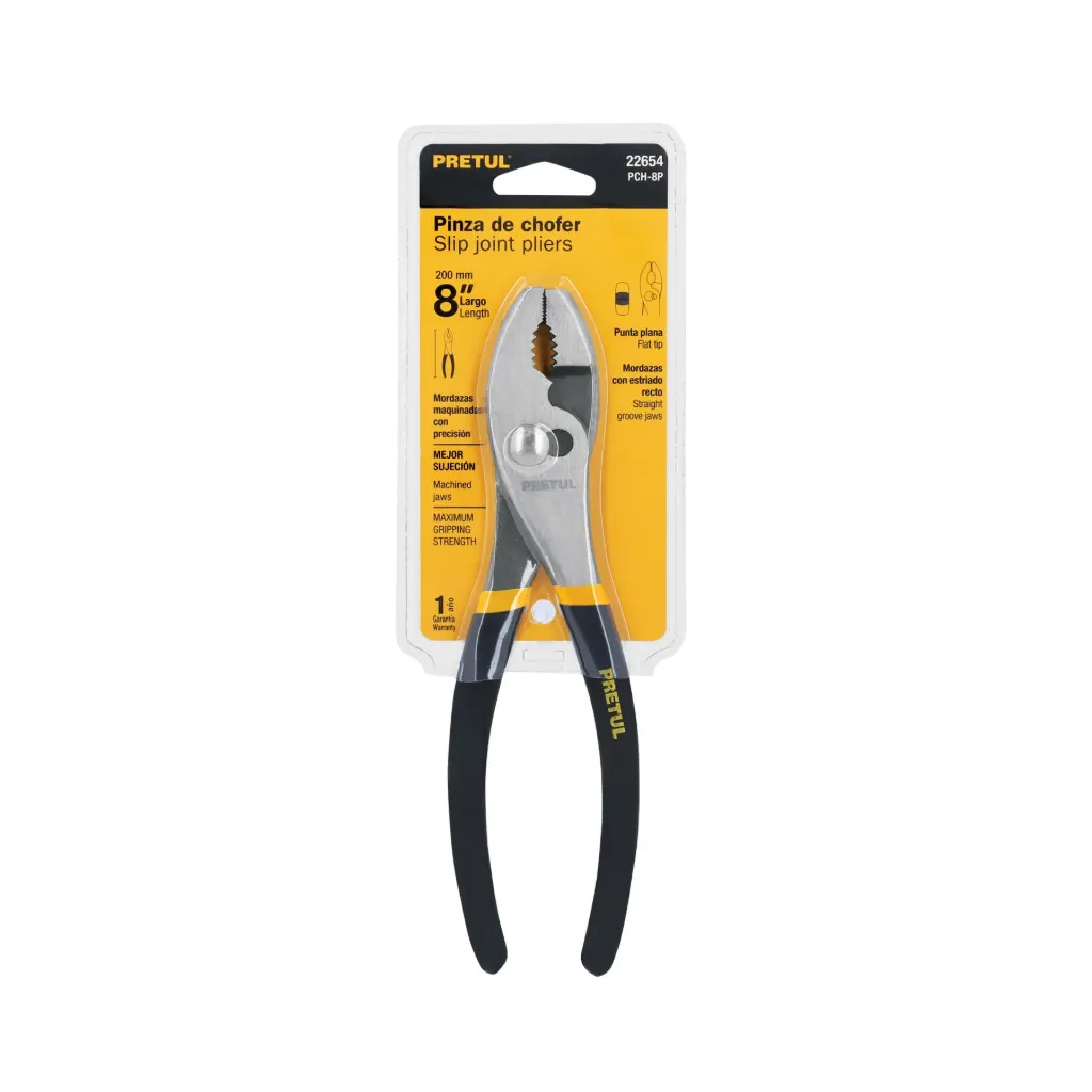 [TP-22654] Pinza de mecanico 8' mango de PVC, PRETUL