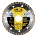 Disco de diamante de 4-1/2' x 1.2 mm, rin turbo, PRETUL