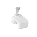 Bolsa con 500 grapas blancas de 5 X 8.5 mm para cable  plano