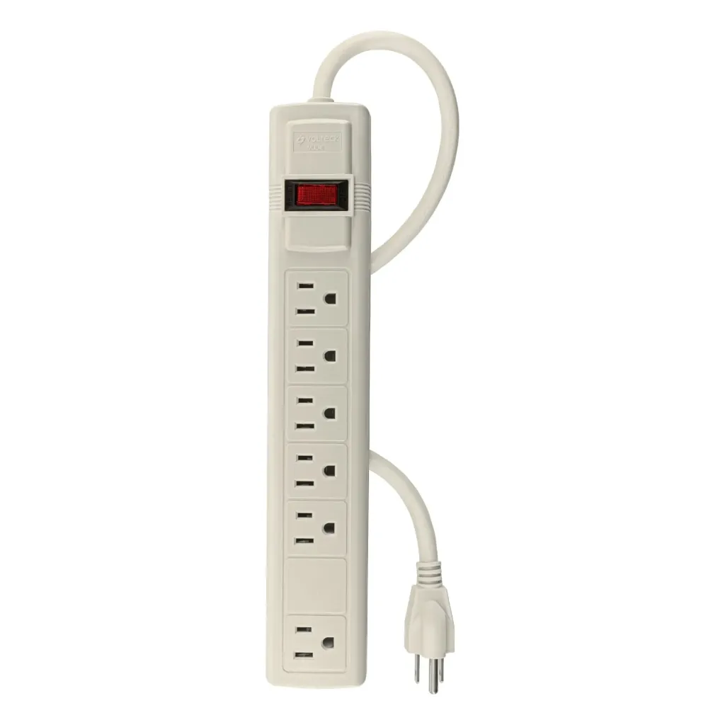 Multicontacto 16 AWG uso rudo con 6 entradas, VOLTECK
