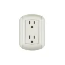 Contacto de sobreponer dúplex 2 polos+ tierra, ABS, VOLTECK