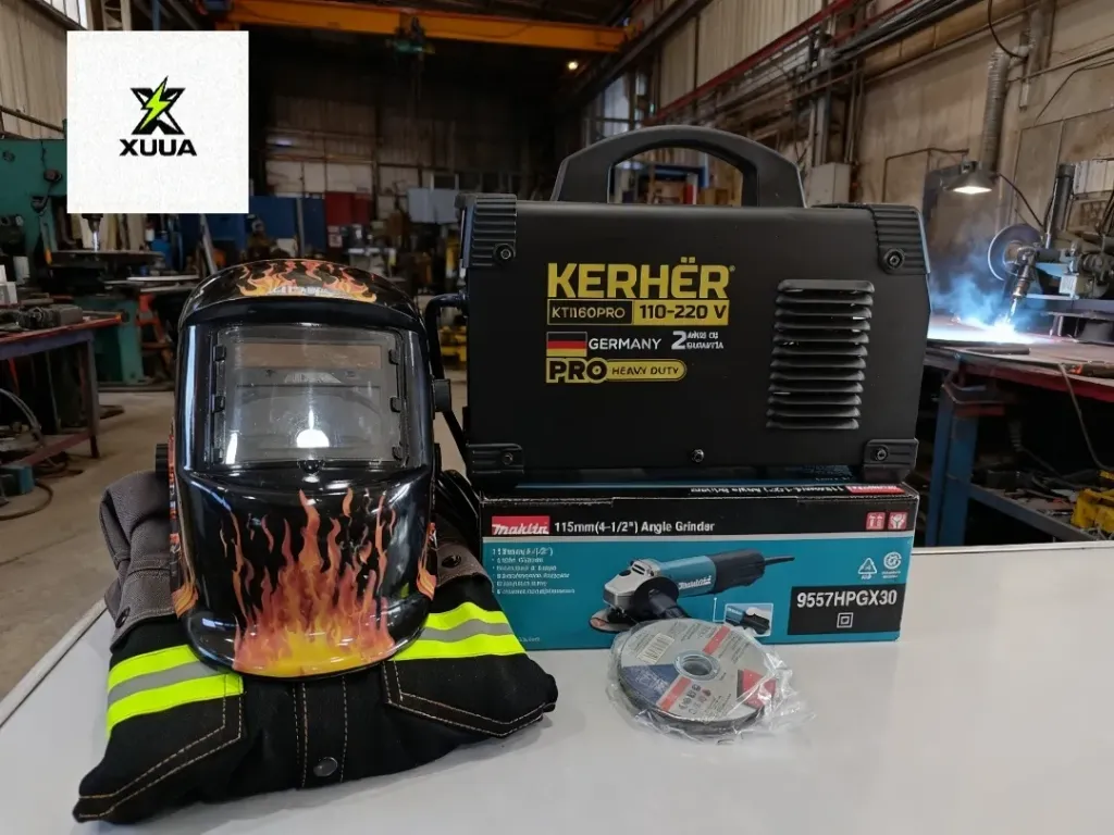 [kit-herp01k] KIT HERRERO PROFESIONAL KTI200PRO + CARETA ELECTRONICA ADIR + MINIESMERILADORA MAKITA + 10 DISCOS CORTE 4 1/2 MAKITA + CAMISOLA PROFESIONAL MASTER WELDER