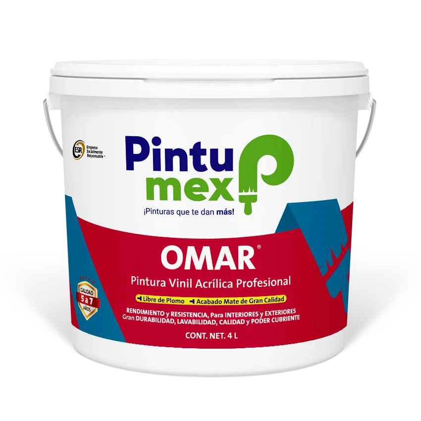 PINTUMEX PINTURA OMAR (AMARILLO MARACUYA) 4 LT. VINIL ACRILICA