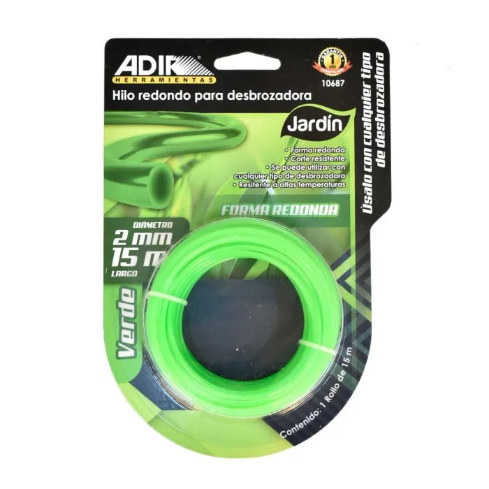 HILO NYLON ADIR 2MM 15M VERDE106 87