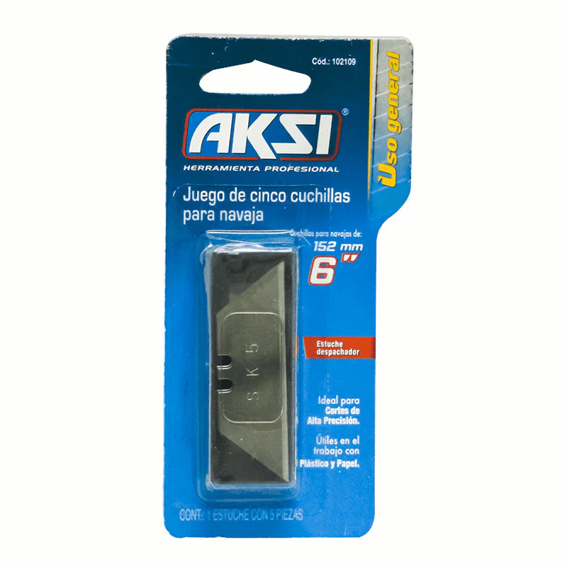 REPUESTO NAVAJA RETRACTIL CUTTER 5"AKSI