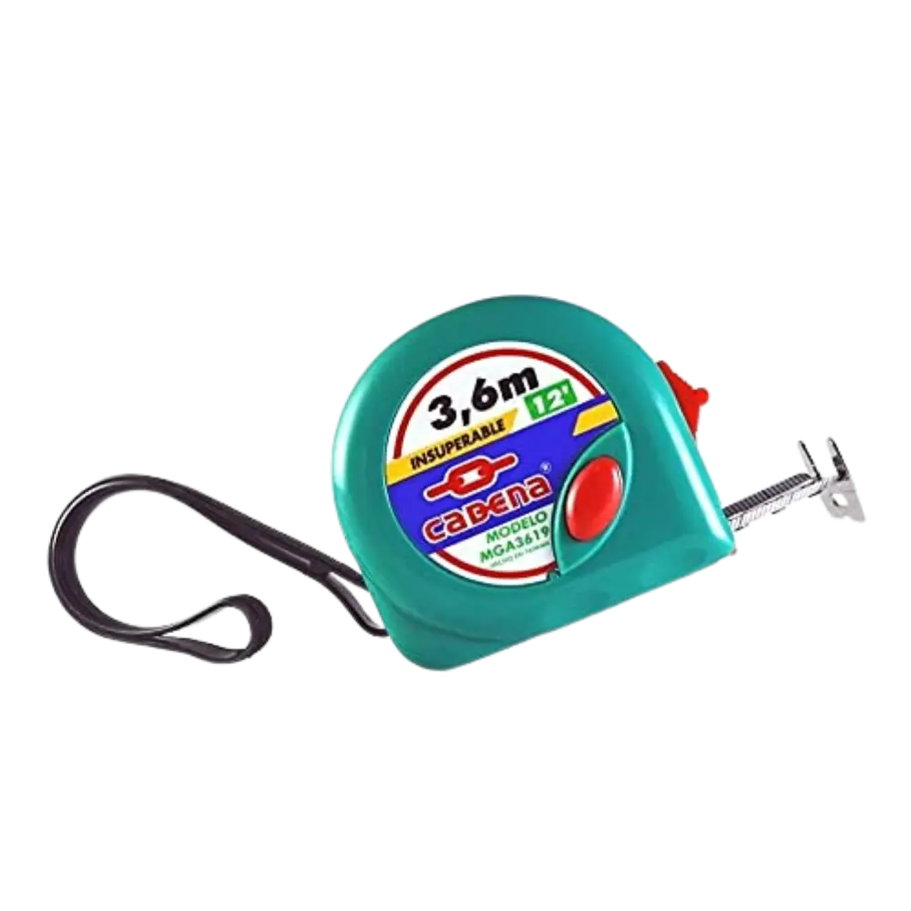 [CAMGA3619] FLEXOMETRO VERDE AGUA DE 3.6MX 3/4" CADENA