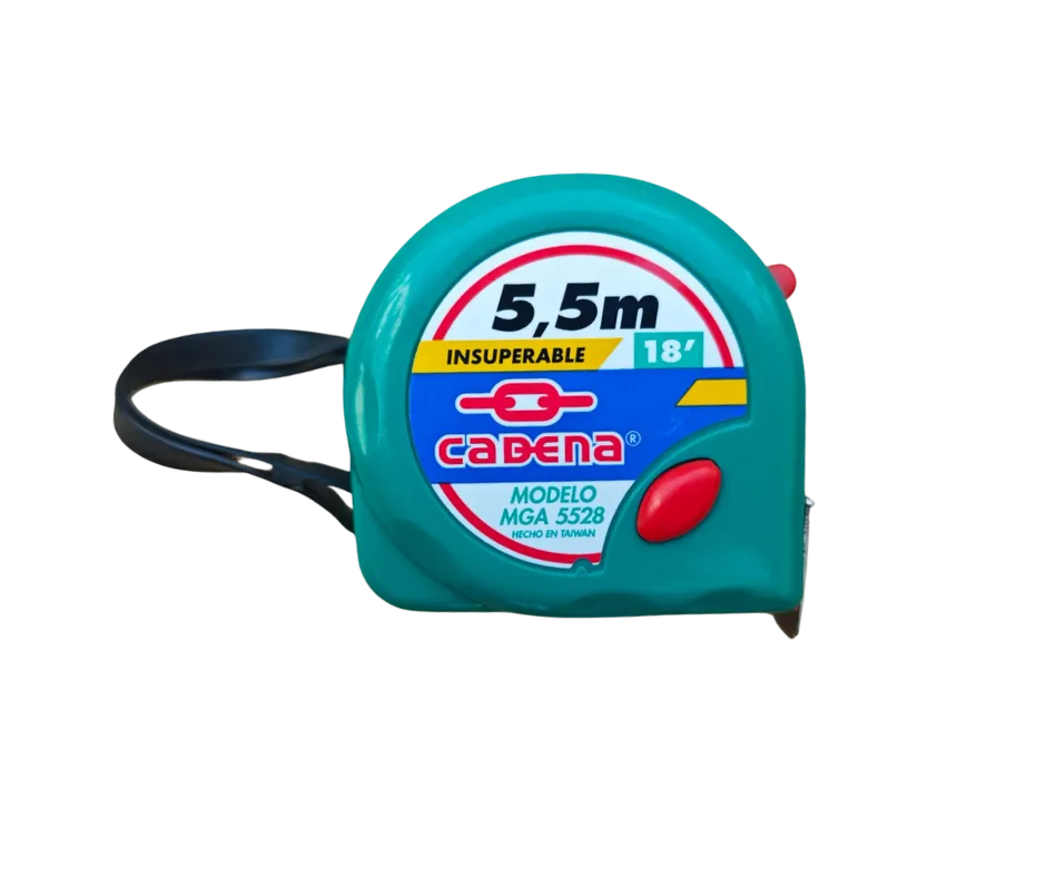 [CAMGA5525] FLEXOMETRO CADENA VERDE AGUA DE 5.5MX1" (18 PIES) 5528