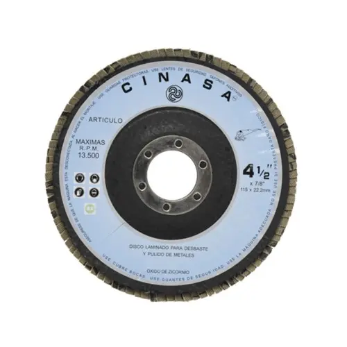 [8235] DISCO 4 1/2 LAMINADO GRANO -60 CINASA
