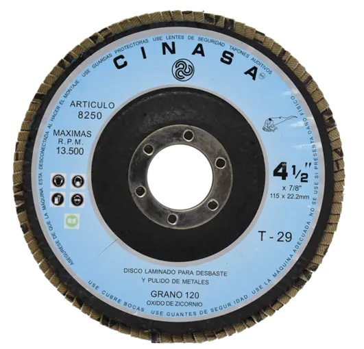 DISCO LAMINADO 4 1/2 GRANO 120 CINASA