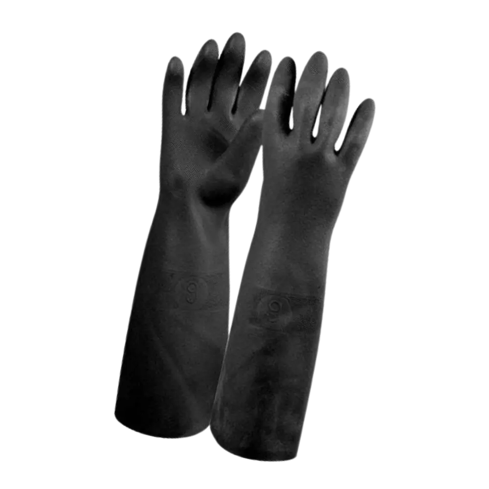 GUANTE HULE LATEX USO IND ACIDOS  18P 45CM