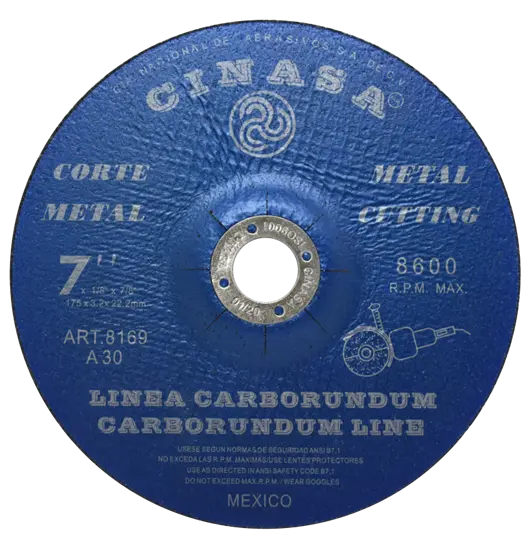 [8169] DISCO PARA CORTE 7"X1/8"X7/8" CINASA