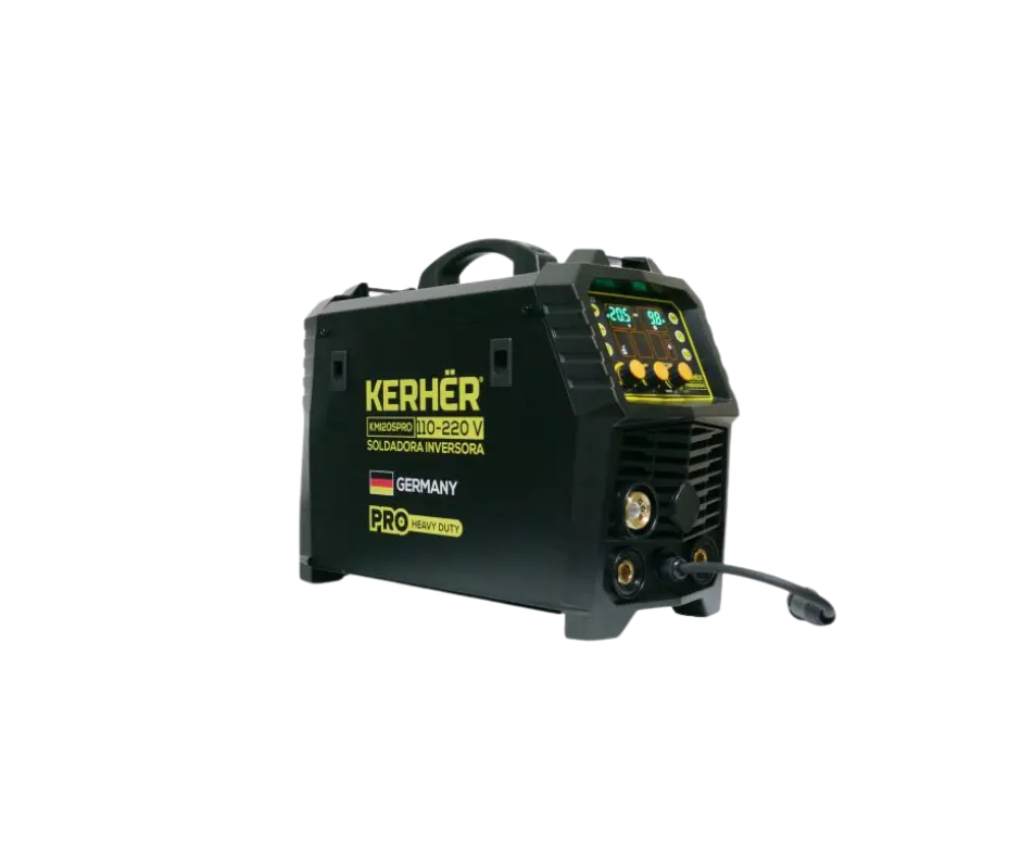 Soldadora inversora kerher kmi205pro pro mig/mma 200a 110/220vis