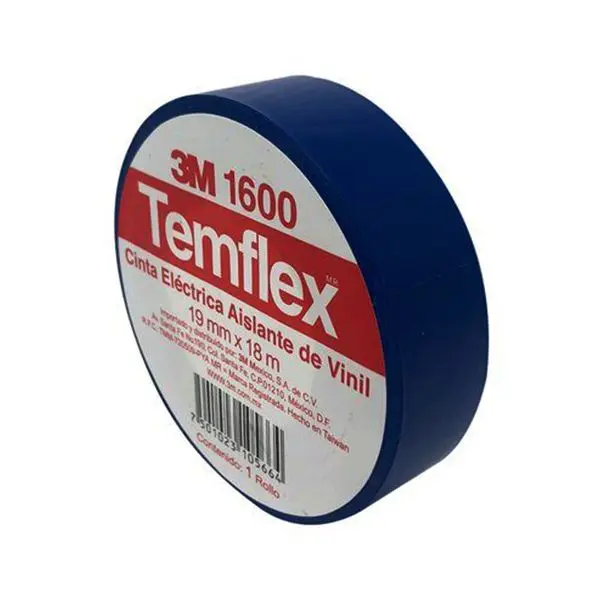 CINTA AISLAR AZUL   TEMFLEX  1600 18MX 19MM