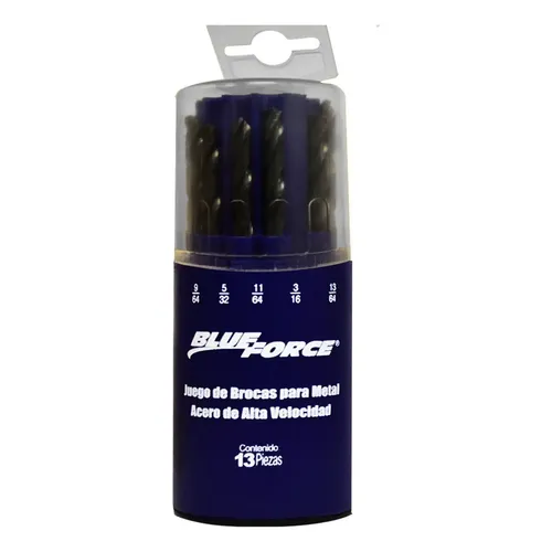 JUEGO BROCAS BLUE FORCE DE 13 PIEZAS