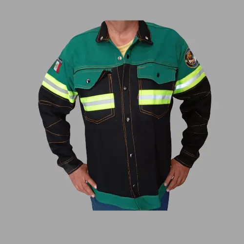 [SINSIN7854-CH] CAMISOLA SOLDADOR VERDE C REFLEJANTE  CH