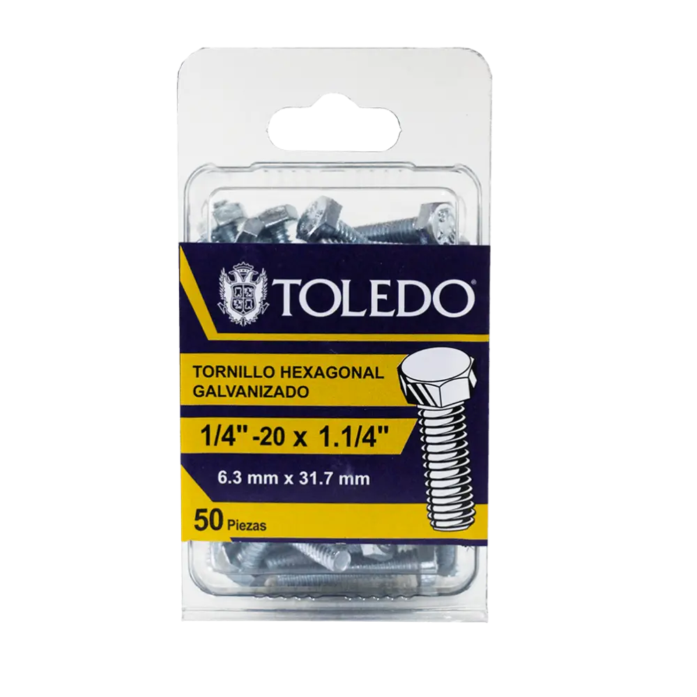 [DEV6032] Tornillo Hex Galv 1/4-20 x 1.1/4"