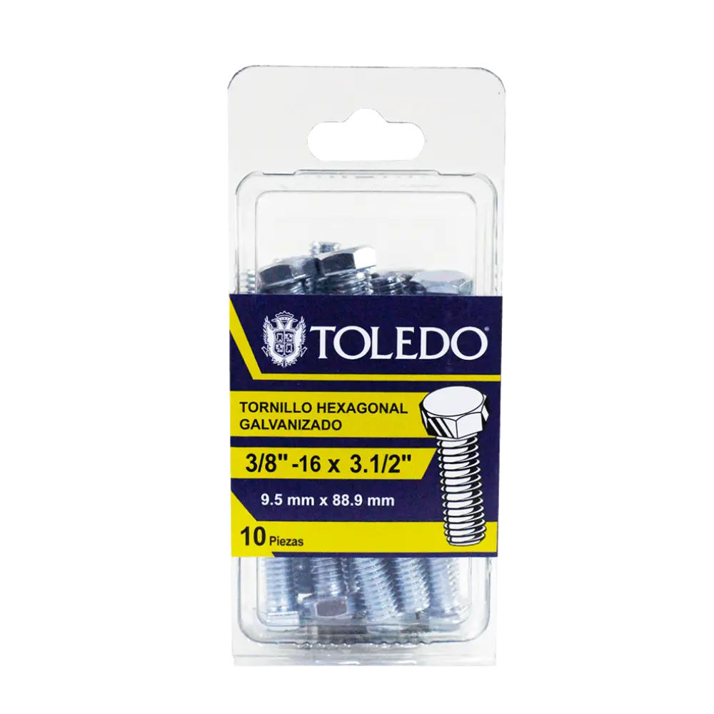 [DEV9089] Tornillo Hex Galv 3/8"-16 x3.1/2"