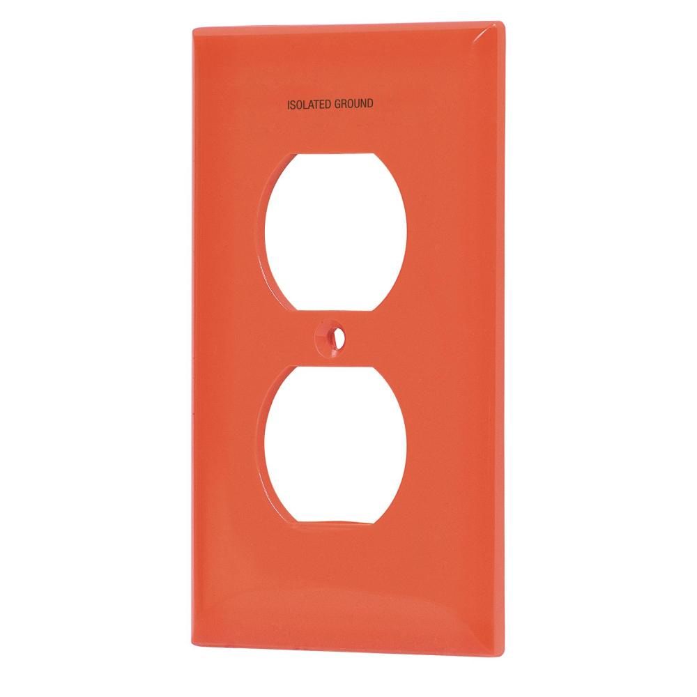 [46409] Placa para contacto dúplex tierra aislada, línea estándar 