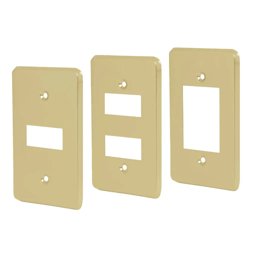 [46436] Placa 2 módulos, de aluminio, línea Económica, Volteck 