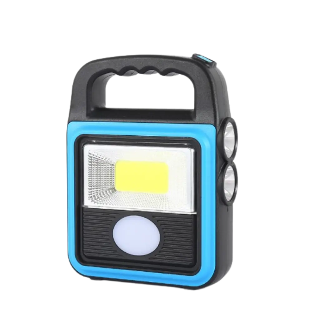 [DT188] “Lámpara Portatil Multipropósito Solar | Recargable USB + Luz Frontal y Reflector”