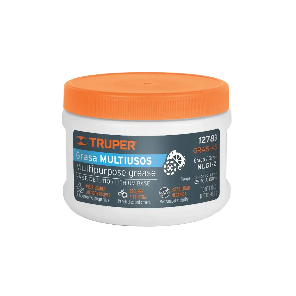 [12783] Grasa lubricante multiusos, base litio, 450 g, Truper 