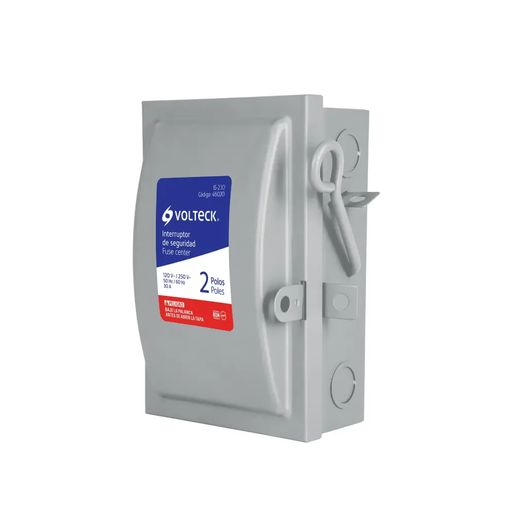 [46020] Interruptor de seguridad 2 polos, 30 A, Volteck 