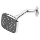 Regadera cuadrada 3-3/4' brazo y chapetón de acero, Basic 