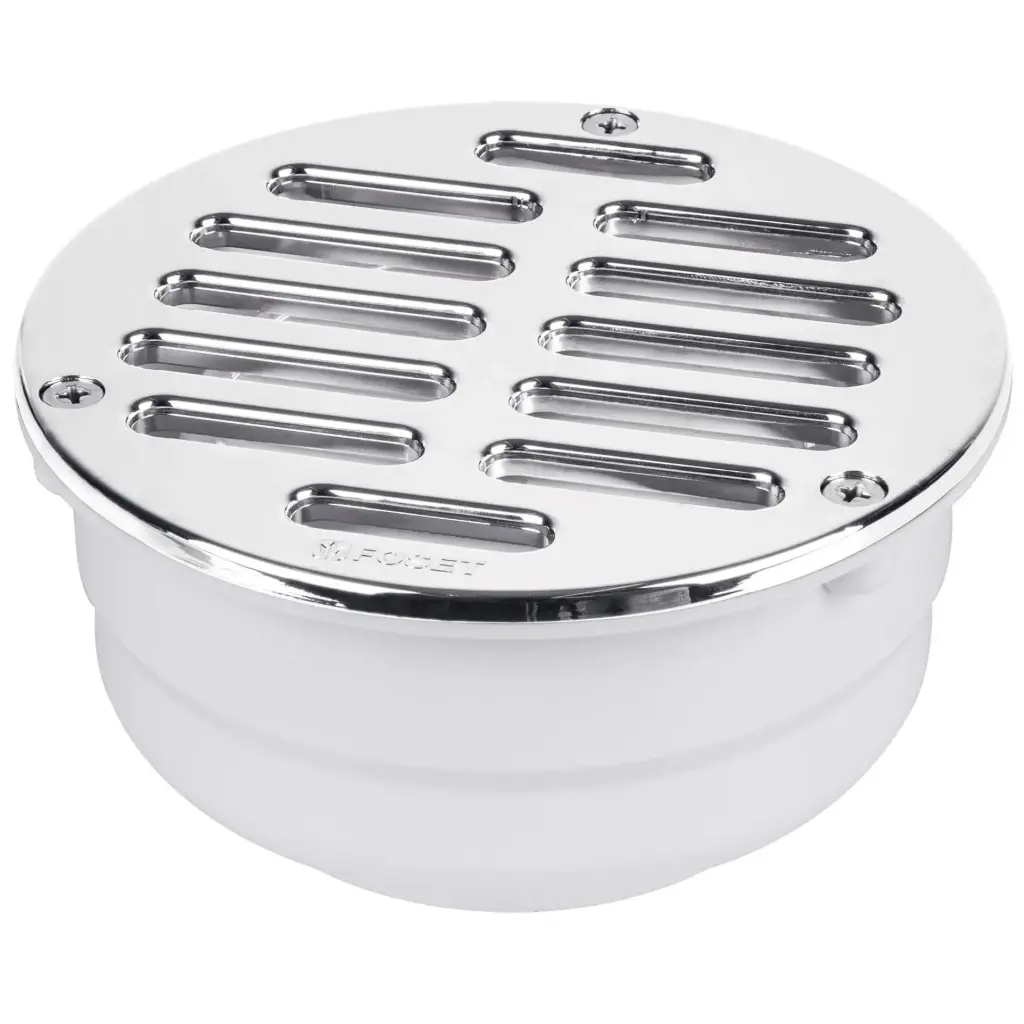 Coladera de ABS con rejilla cromada 5', con tornillos, Foset 