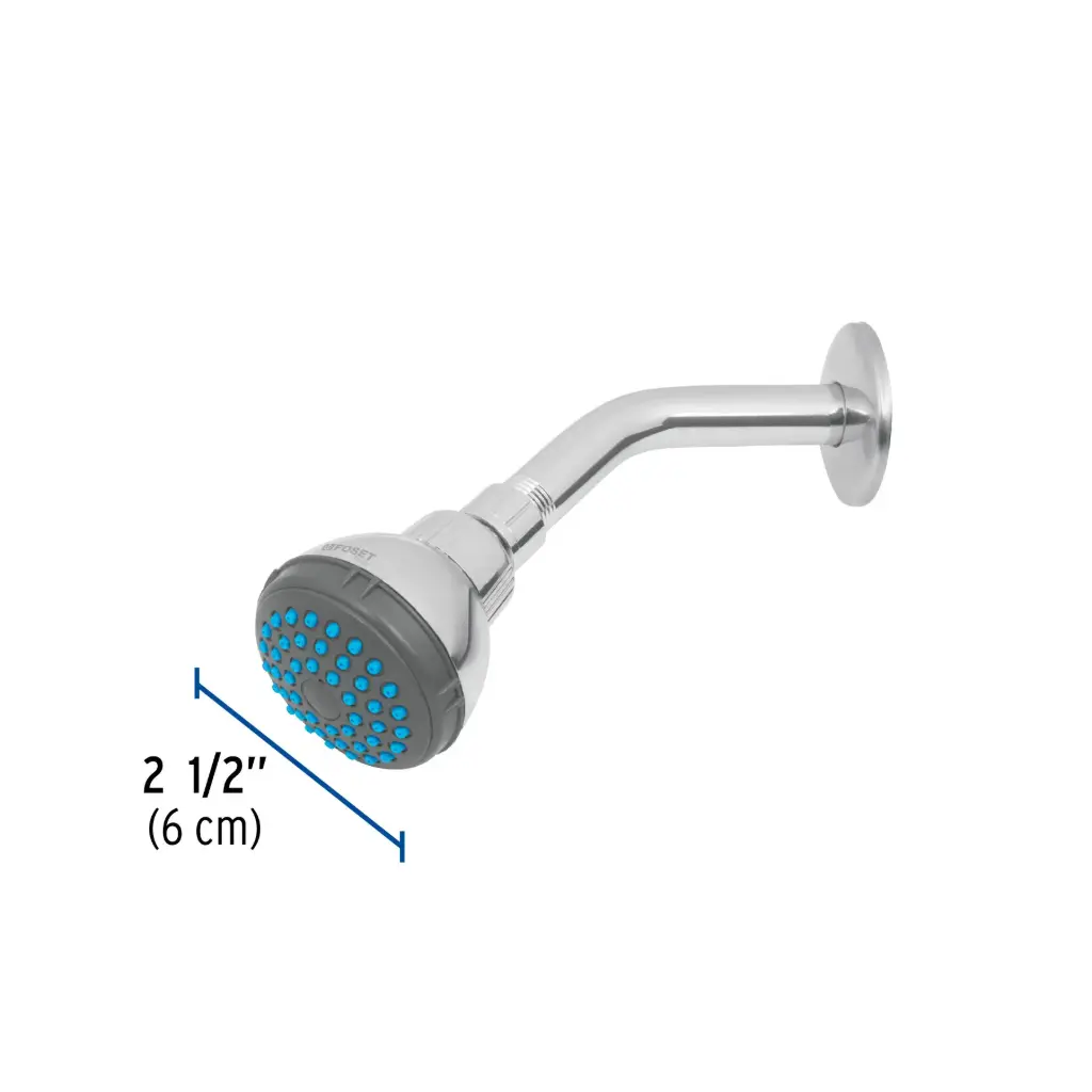 [49245] Regadera redonda 2-1/2' brazo y chapetón de acero, Basic