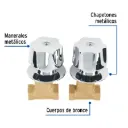 Juego llaves empotrar roscables, maneral metálico, Foset 