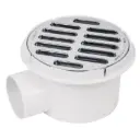 Coladera de ABS salida lateral y rejilla 5', 1/4 de vuelta 