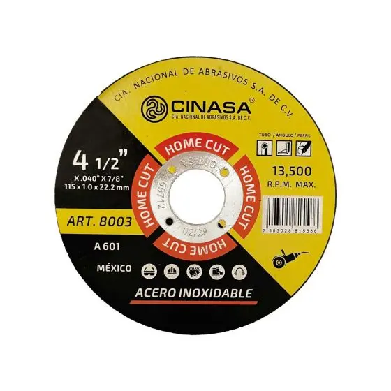 [8003] DISCO DE CORTE 4 1/2 X .039X7/8 CINASA