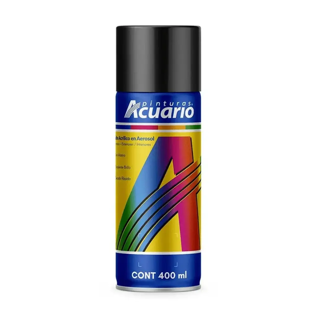 [751] Pintura aerosol negro semi mate (acuario). 