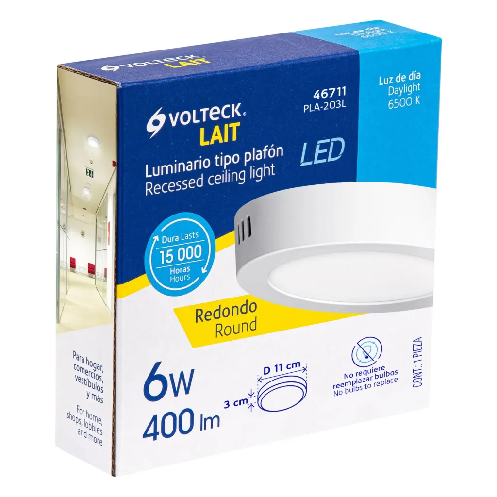 [46711] LUMINARIO TIPO PLAFON LED 6W