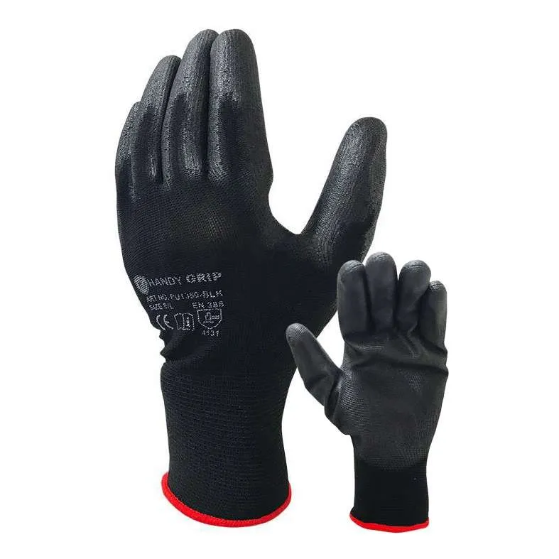 [1350-BLK7] GUANTE NYLON CON PALMA DE POLIURETANO (CH)