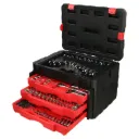 Juego combinado de herramienta para mecánico 450 piezas, con caja plástica de 3 gavetas