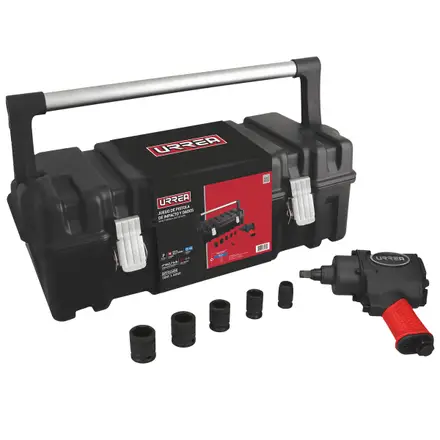 [UR-UP731AKM] Juego de pistola de impacto neumática cuadro de 1/2" y accesorios métricos,7 piezas
